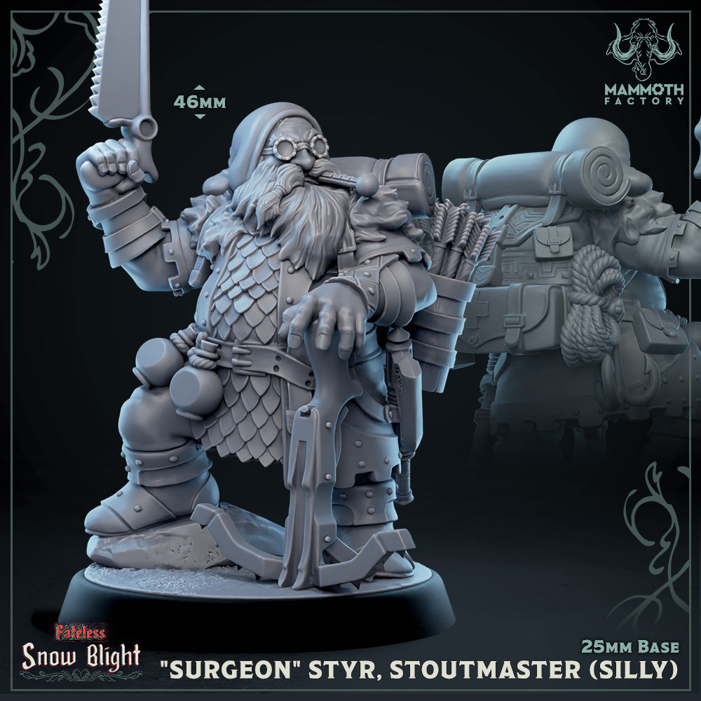 "Surgeon" Styr, Stoutmaster (Male Dwarf Fighter) (Online Order Only)
