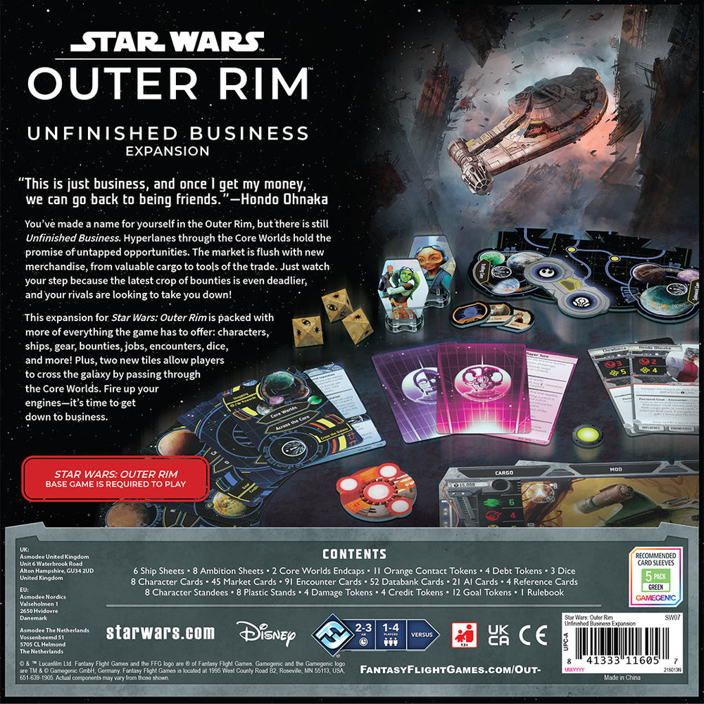 Star Wars: Outer Rim Unfinished Business Expansion (ONLINE ORDER ONLY)