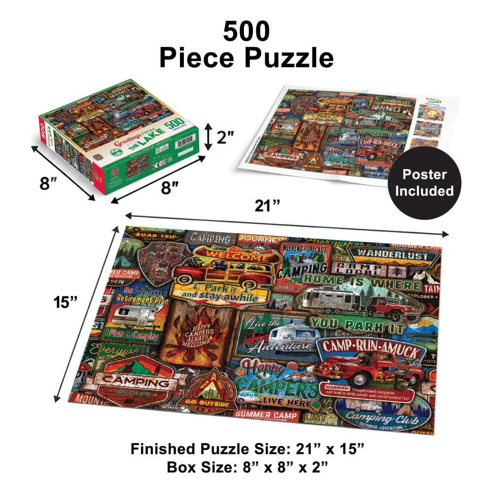 Greetings From The Lake - 500 Piece Jigsaw Puzzle