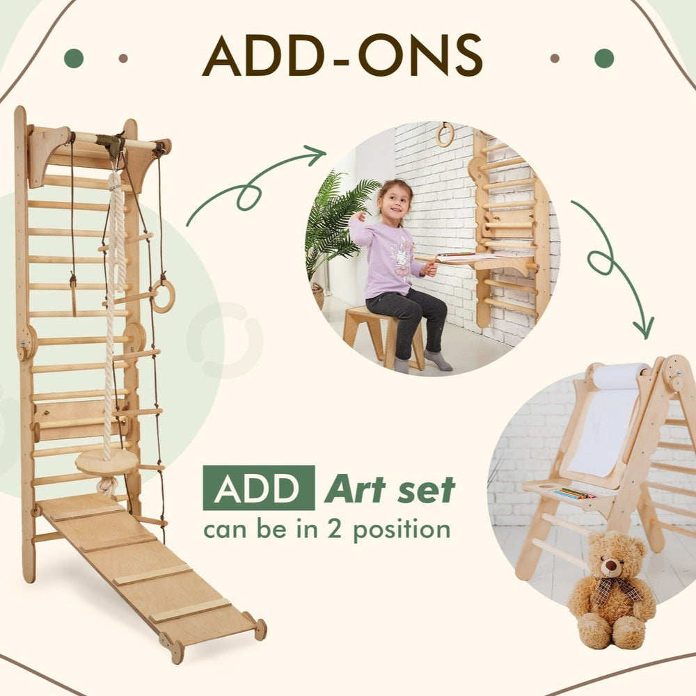 Swedish Ladder Set + Swing Gym 3in1 + Slide Board + Triangle Ladder (ONLINE ORDER ONLY)