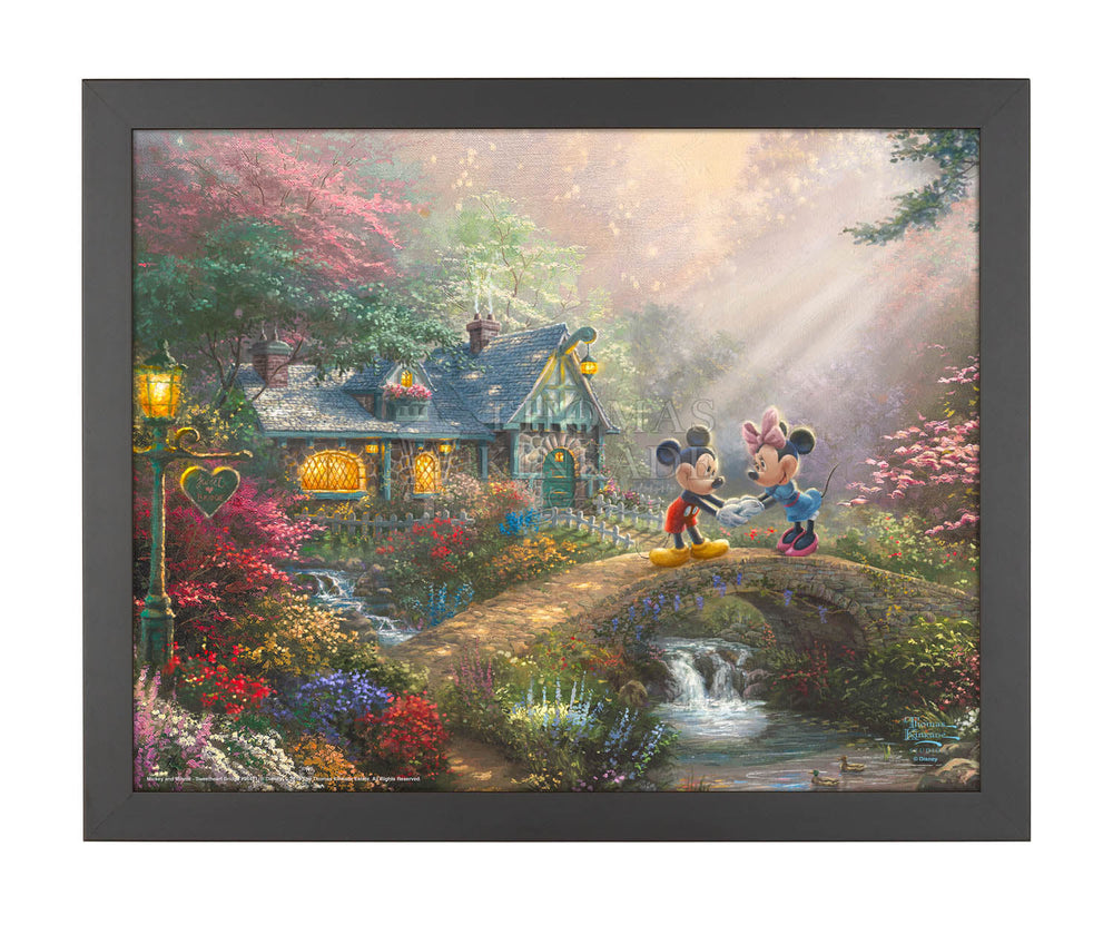 Sweetheart Bridge (Mickey & Minnie Mouse) Disney Thomas Kinkade Framed Art Print (ONLINE ORDER ONLY)