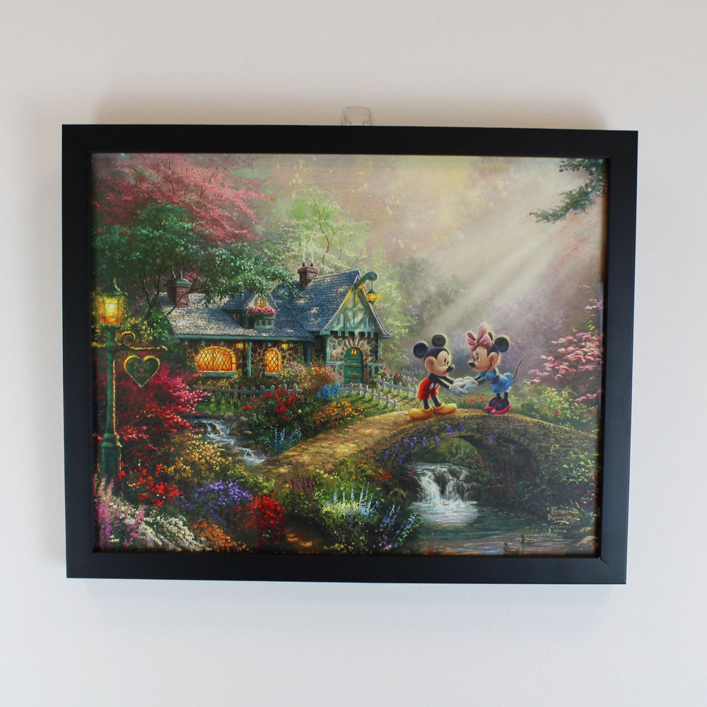 Sweetheart Bridge (Mickey & Minnie Mouse) Disney Thomas Kinkade Framed Art Print (ONLINE ORDER ONLY)