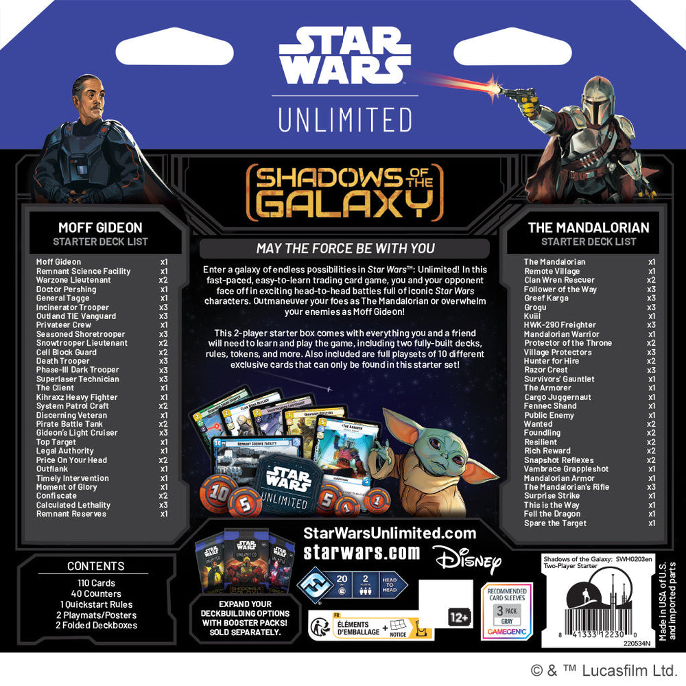 Star Wars: Unlimited - Shadows of the Galaxy Two-Player Starter Kit (ONLINE ORDER ONLY)