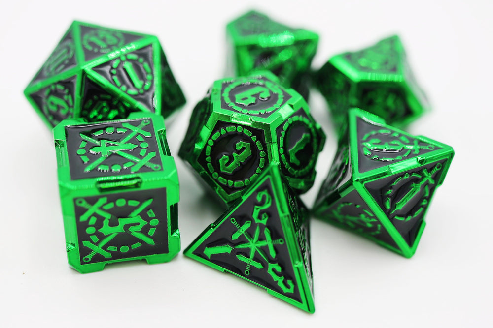 Crossed Swords: Sword of Darkness - Metal RPG Dice Set (ONLINE ORDER ONLY)