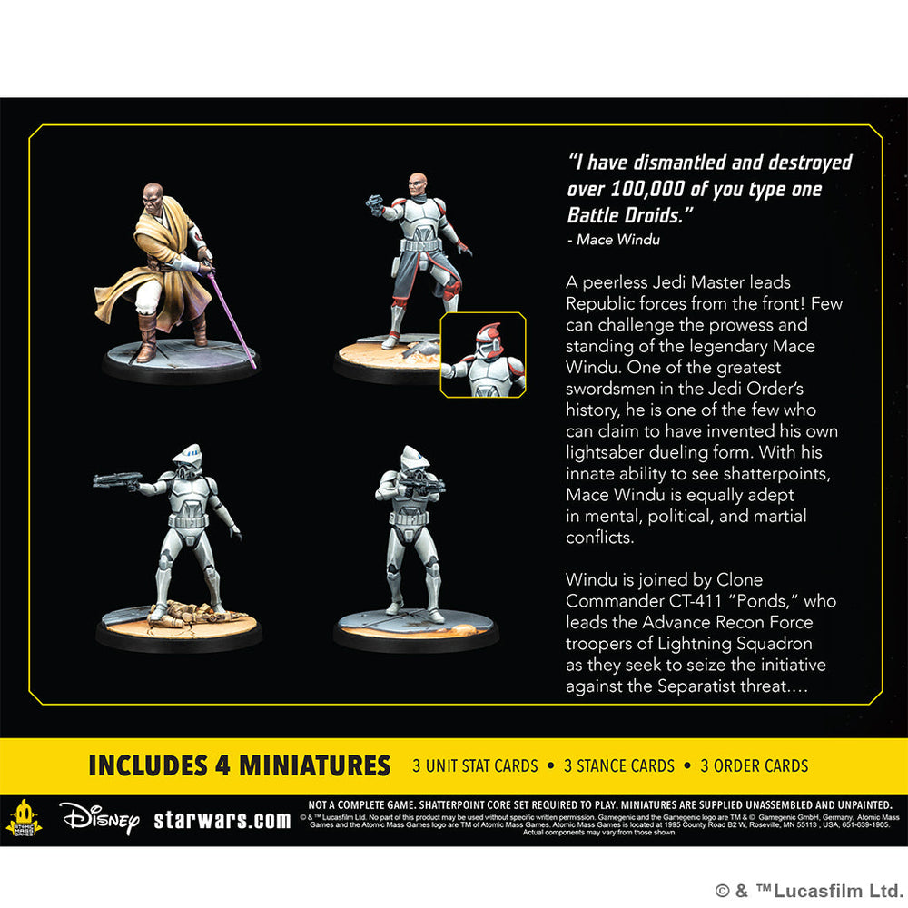 Star Wars Shatterpoint: This Party's Over: Mace Windu Squad Pack (ONLINE ORDER ONLY)