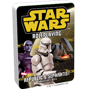 Star Wars Roleplaying: Republic and Separatist Adversary Deck (ONLINE ORDER ONLY)