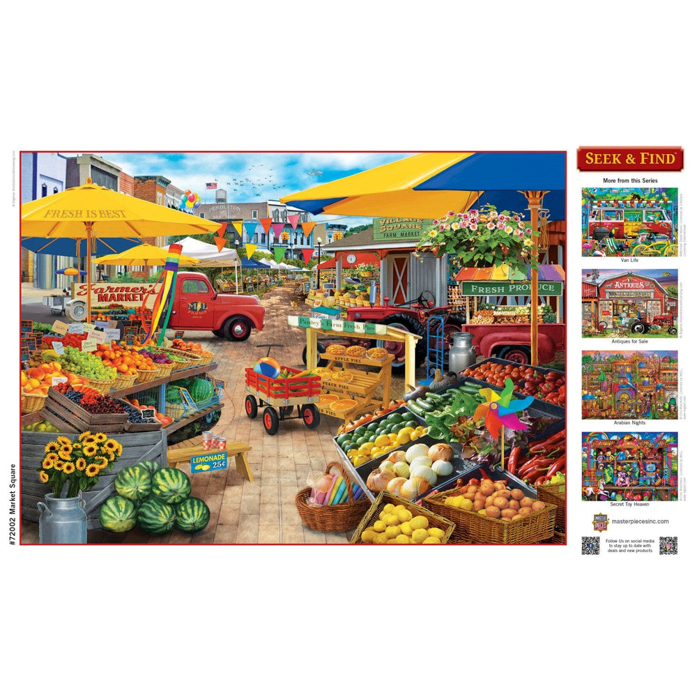 Seek & Find - Market Square 1000 Piece Jigsaw Puzzle (ONLINE ORDER ONLY)