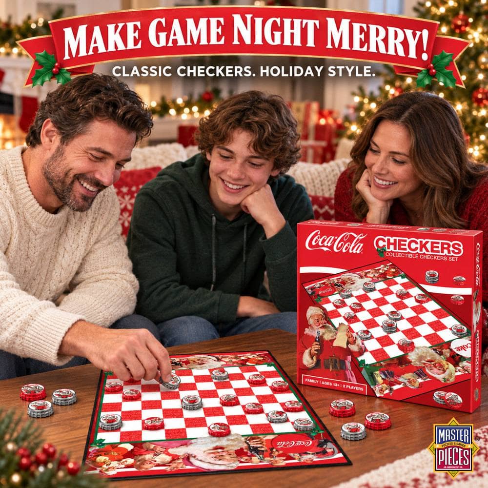 Coca-Cola Holiday Checkers Board Game