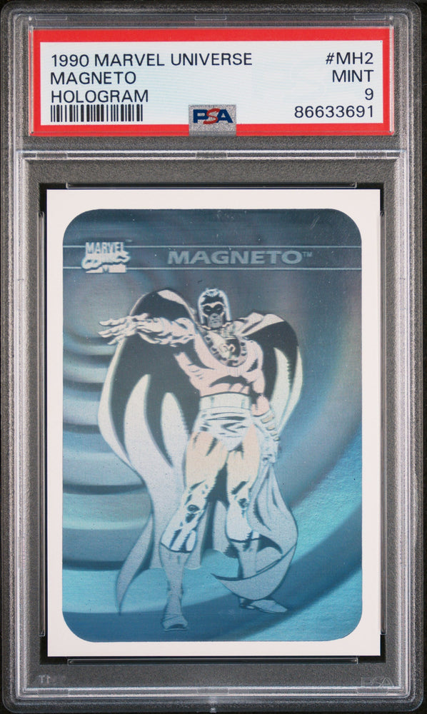 1990 MARVEL UNIVERSE HOLOGRAM MAGNETO HOLOGRAM #MH2 - PSA 9 (Online Order Only)