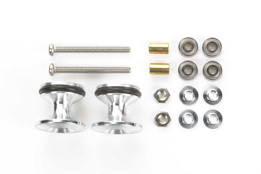 Tamiya JR Mini Double Aluminum Rollers w/ Rubber Rings (13-12mm) (ONLINE ORDER ONLY)