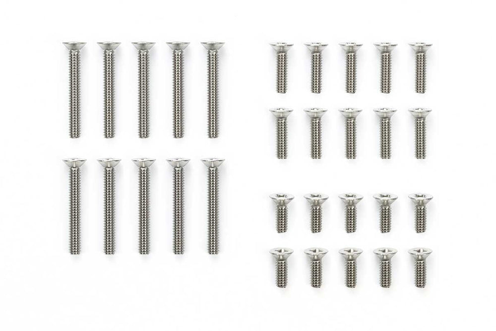 Tamiya JR Countersunk Screw Set, Stainless Steel (6/8/15mm) 15527 (ONLINE ORDER ONLY)