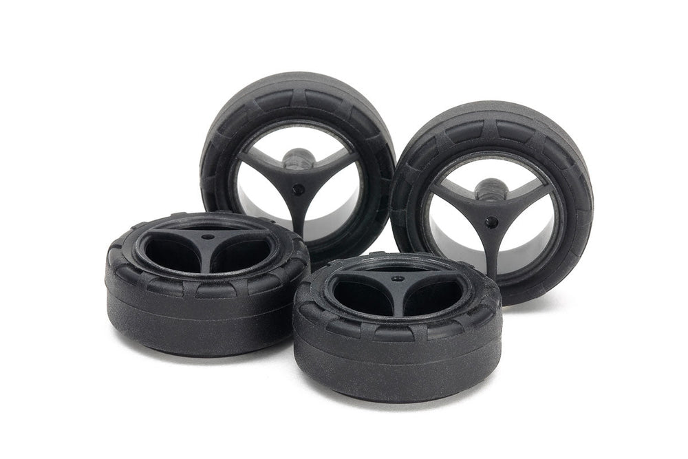 Tamiya Super Hard Small Diameter Narrow Tires (24mm) & Carbon 15543 (ONLINE ORDER ONLY)