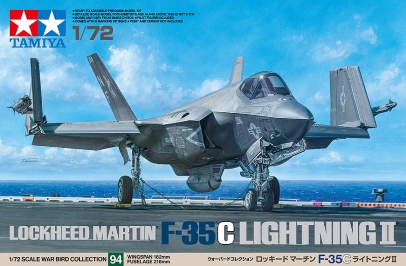 Tamiya 1/72 Lockheed Martin F-35C Lightning II Plastic Model 60794 (ONLINE ORDER ONLY)