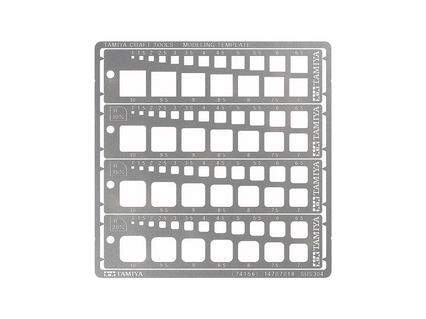 Tamiya Modeling Template Square 1-10mm (ONLINE ORDER ONLY)