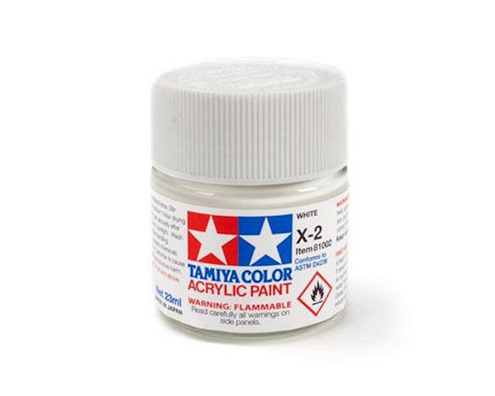 Tamiya Acrylic X-2 White Paint 23ml Bottle (ONLINE ORDER ONLY)