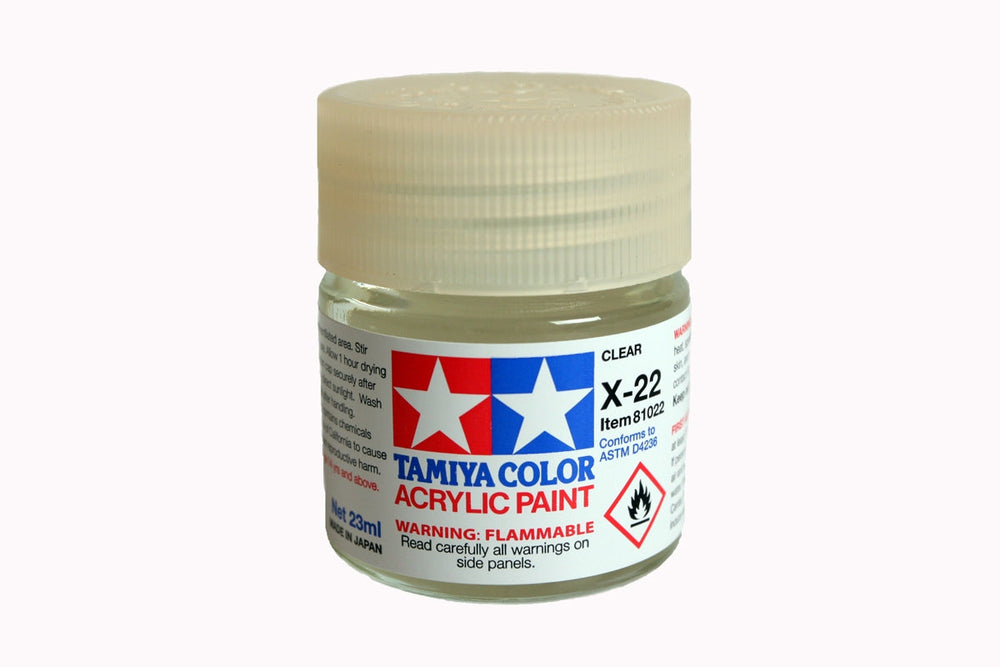 Tamiya Acrylic X-22 Clear Paint 23ml Bottle (ONLINE ORDER ONLY)
