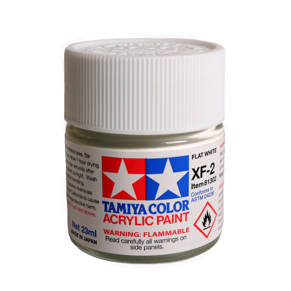 Tamiya Acrylic XF-2 Flat White Paint 23ml Bottle (ONLINE ORDER ONLY)