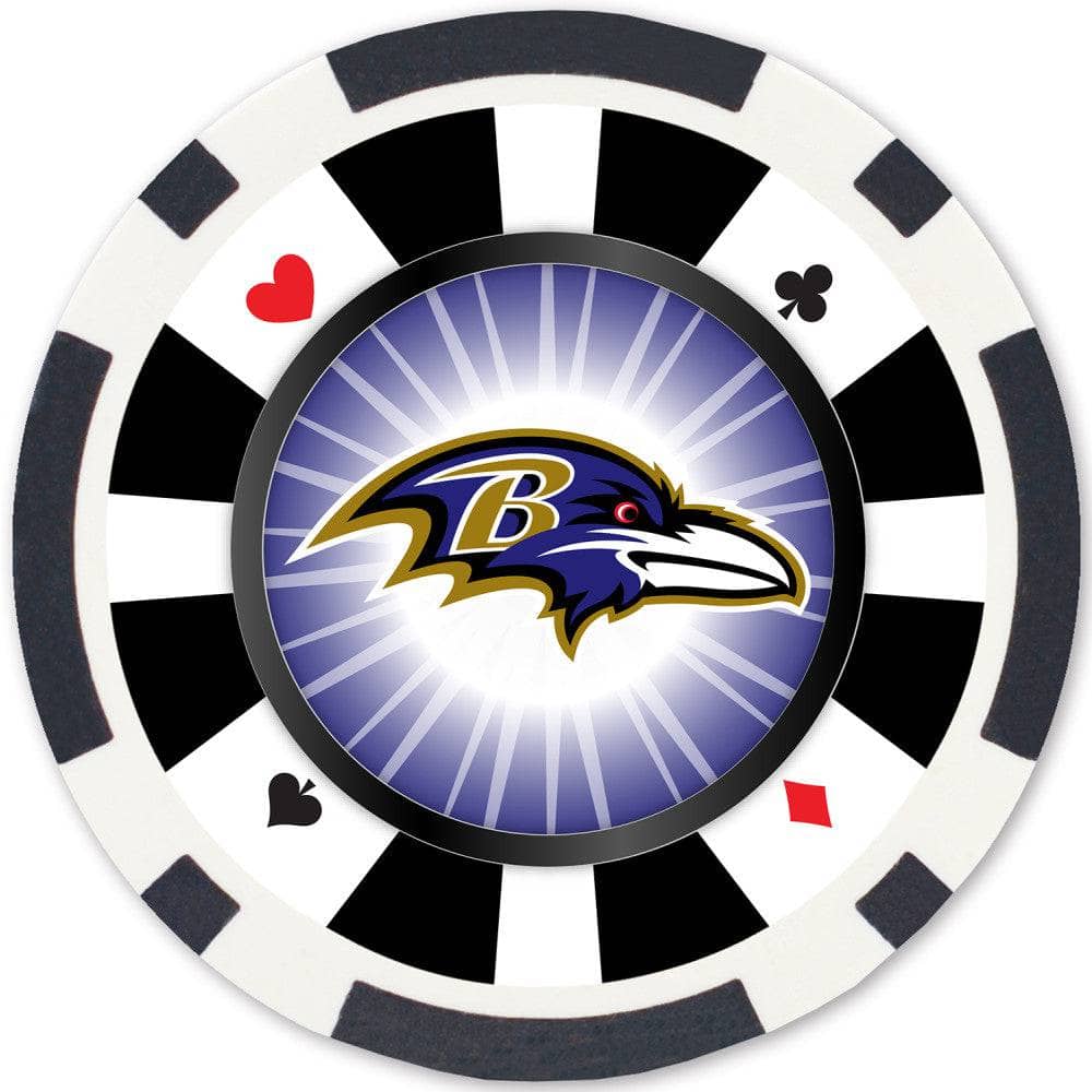 Baltimore Ravens 100 Piece Poker Chips (ONLINE ORDER ONLY)