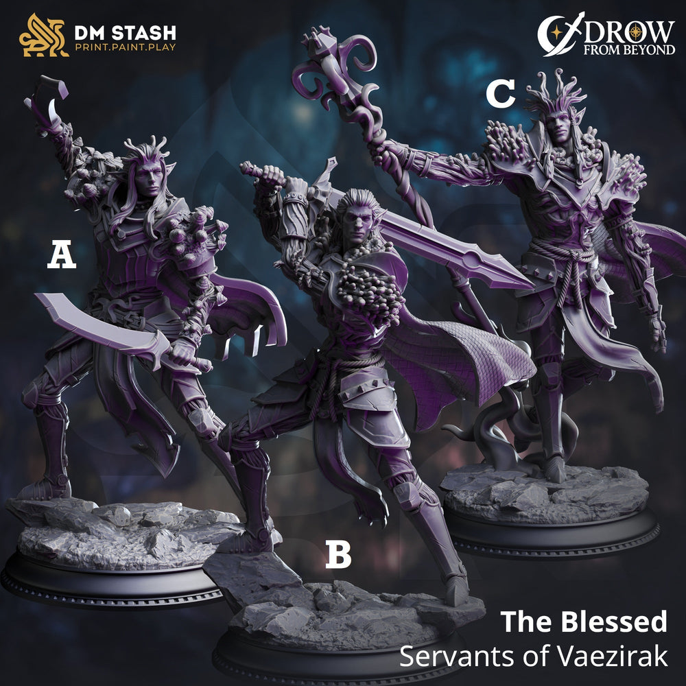 The Blessed, Servants of Vaezirak (Fungus-Infested Drow) (ONLINE ORDER ONLY)