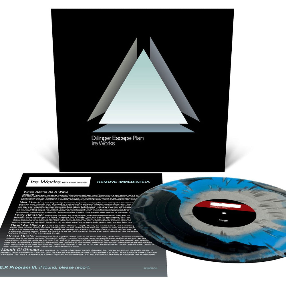 Ire Works (Black, Cyan Blue and Metallic Silver Tri Color Merge with Neon Magenta, White and Metallic Silver Splatter) [Vinyl] (ONLINE ORDER ONLY)