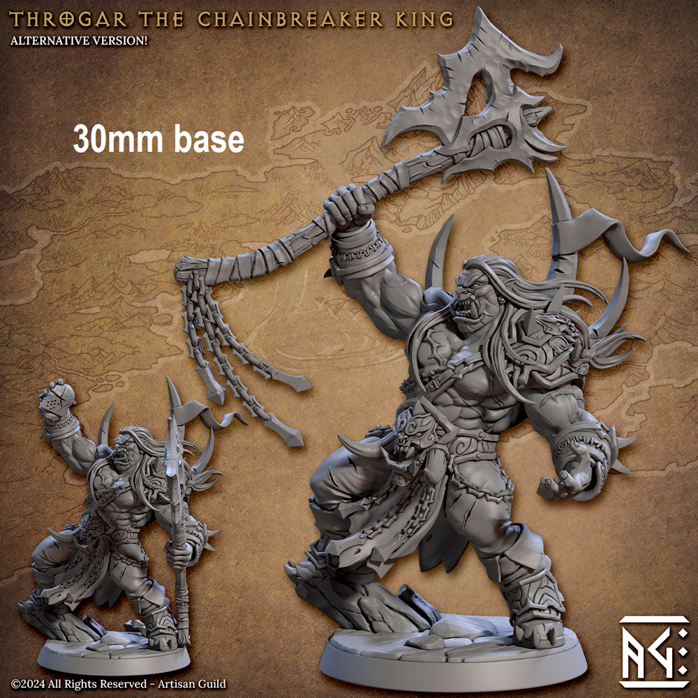 Throgar, the Chainbreaker King (Male Orc Barbarian Hero) (Online Only)