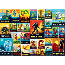 Vintage Posters - Mythical Creatures 1000 Piece Jigsaw Puzzle