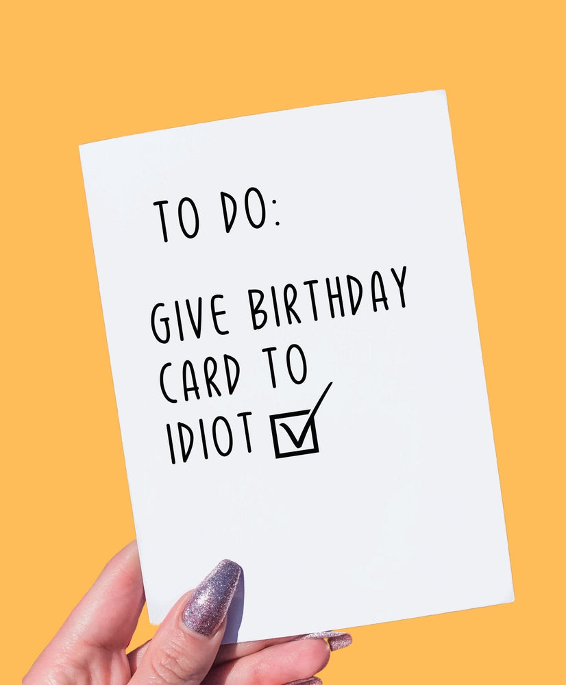 To Do List Birthday Card Greeting Card (Online Order Only)