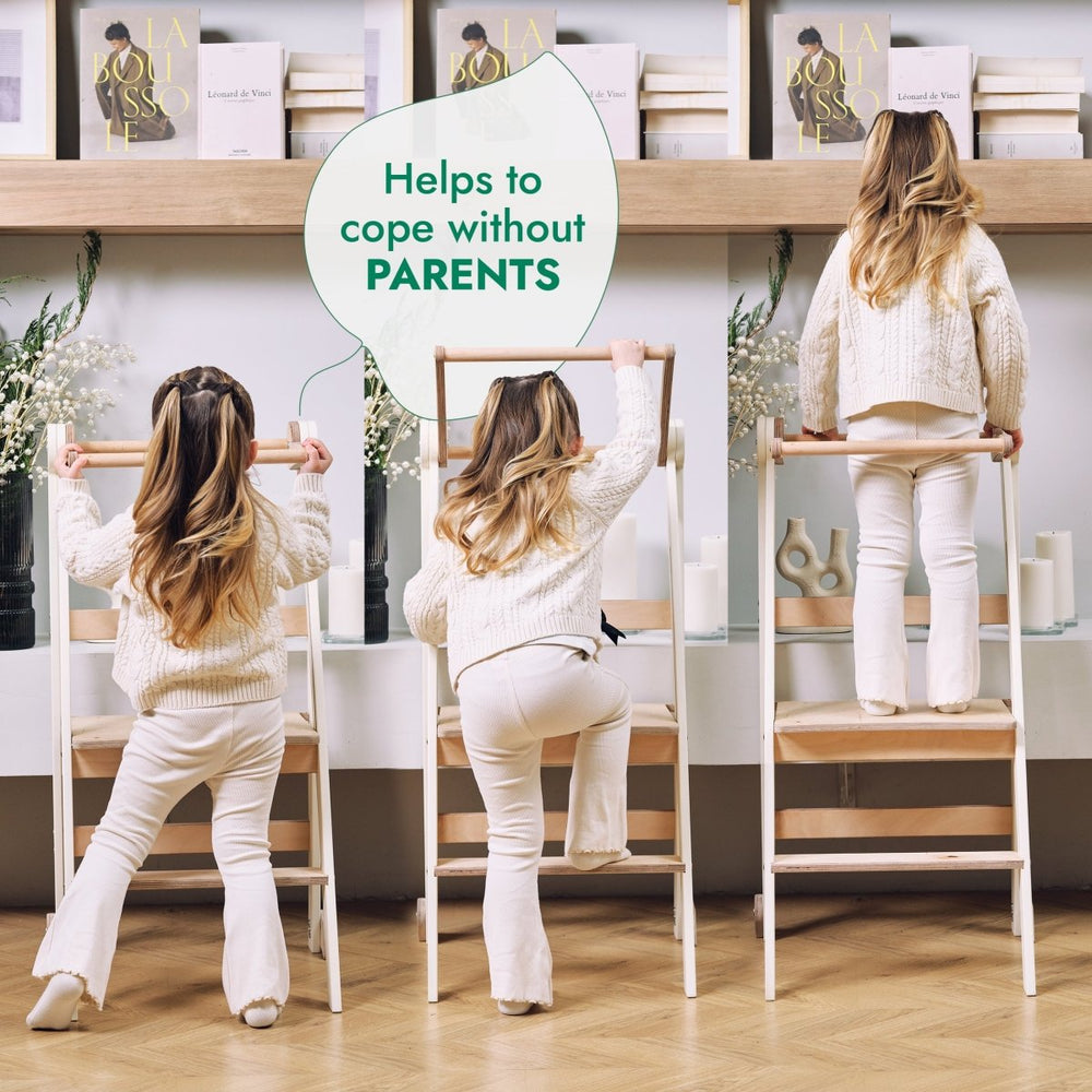 Toddler Tower: Foldable Step Stool for Toddlers - Gray (ONLINE ORDER ONLY)