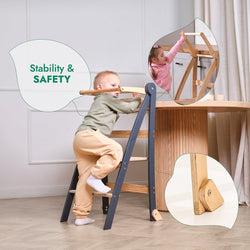 Toddler Tower: Foldable Step Stool for Toddlers - Beige (ONLINE ORDER ONLY)