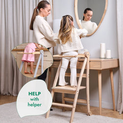Toddler Tower: Foldable Step Stool for Toddlers - Beige (ONLINE ORDER ONLY)