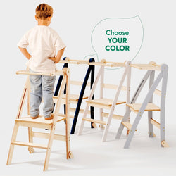 Toddler Tower: Foldable Step Stool for Toddlers - Gray (ONLINE ORDER ONLY)