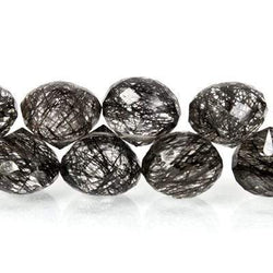 Tourmalinated Quartz Beads `Candy Kiss` Briolette (ONLINE ORDER ONLY)