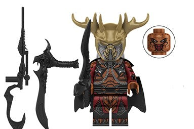 White hair Elder Predator Custom Minifig