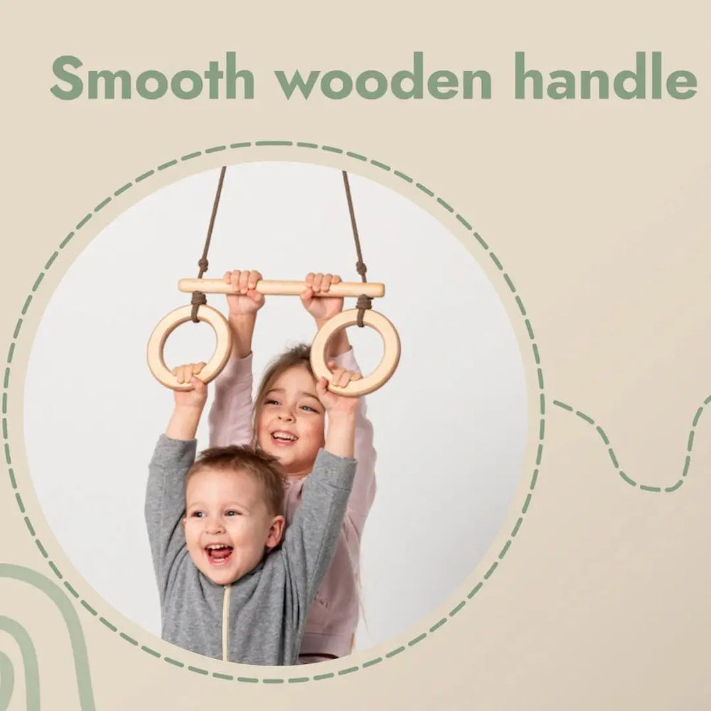 Trapeze swing bar with rings (ONLINE ORDER ONLY)