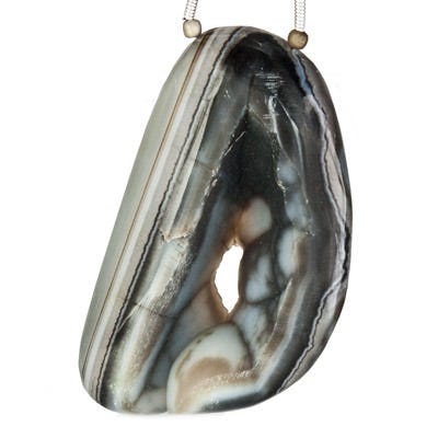 Tri Color Agate Drusy Focal Bead (ONLINE ORDER ONLY)
