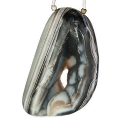 Tri Color Agate Drusy Focal Bead (ONLINE ORDER ONLY)