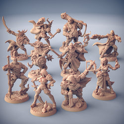 3D Printed Artisan Guild Gnish & Gnosh Troubles in Taverns 10 Heroes Set Welcome Box 28mm 32mm (Online Only)