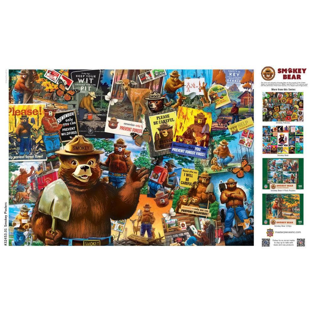 Smokey Bear Posters 1000 Piece Jigsaw Puzzle (ONLINE ORDER ONLY)
