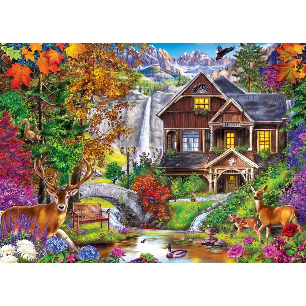 Tranquility - Hidden Falls Cottage 1000 Piece Jigsaw Puzzle (ONLINE ORDER ONLY)
