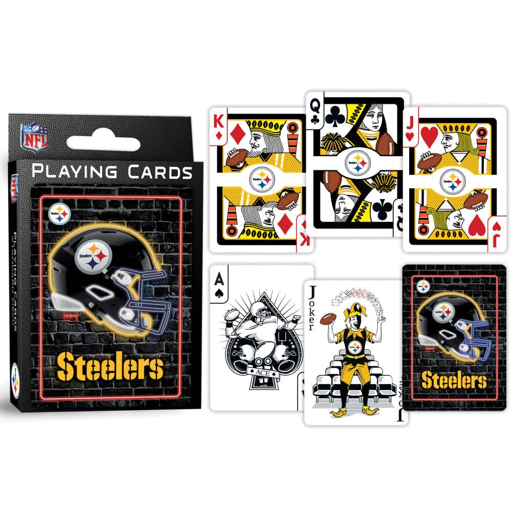 Pittsburgh Steelers Neon Playing Cards - 54 Card Deck