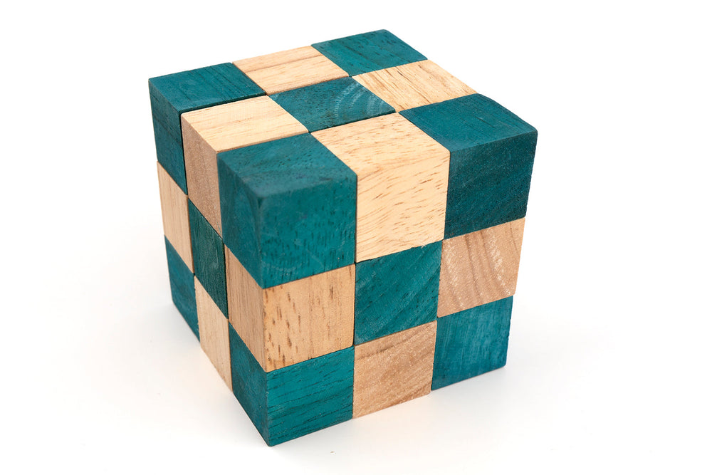 Turquoise Snake Cube Puzzle (Online Order Only)