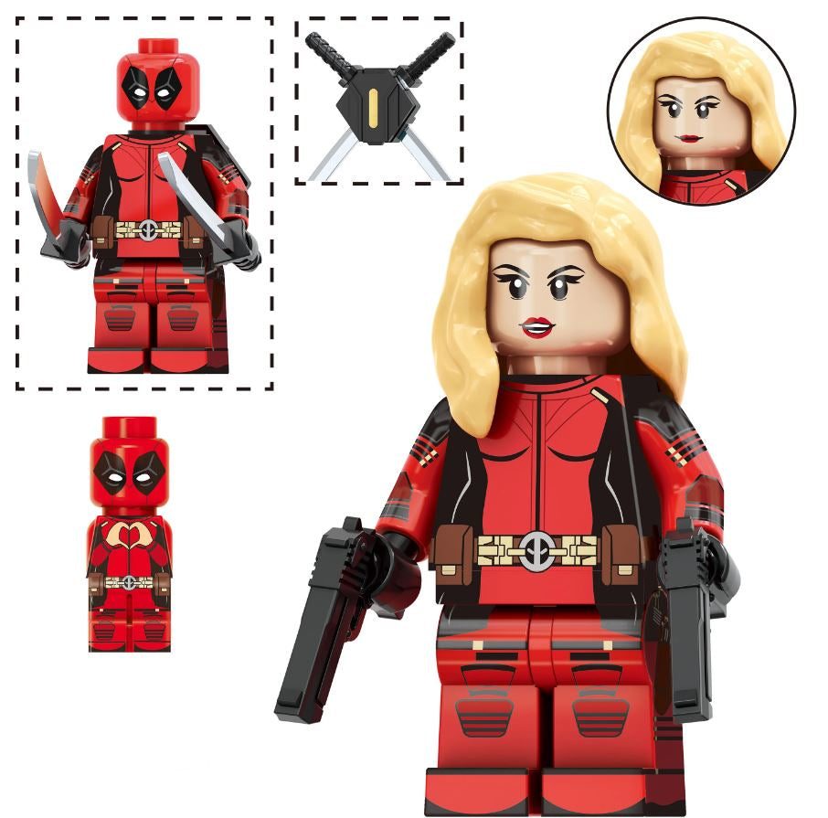 Lady Red Mercenary Custom Minifig (Online Only)
