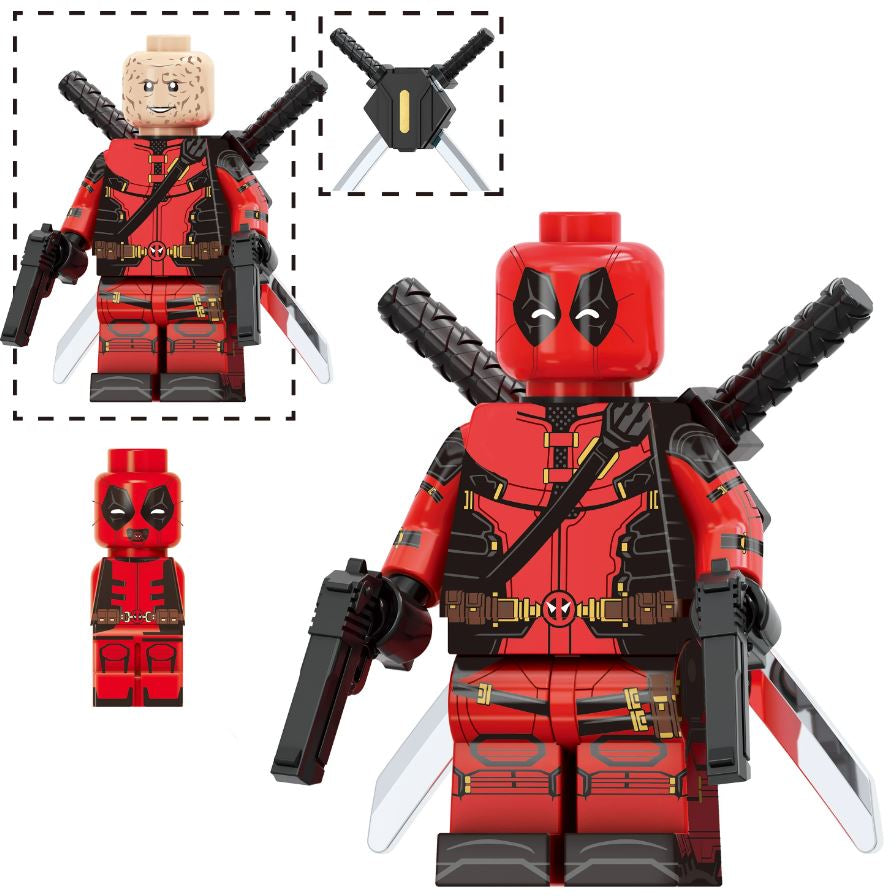 Red Mercenary Custom Minifig (Online Only)