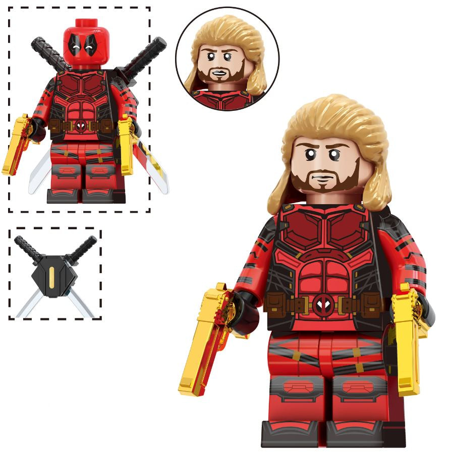 Red Mercenary Custom Minifig (Online Only)