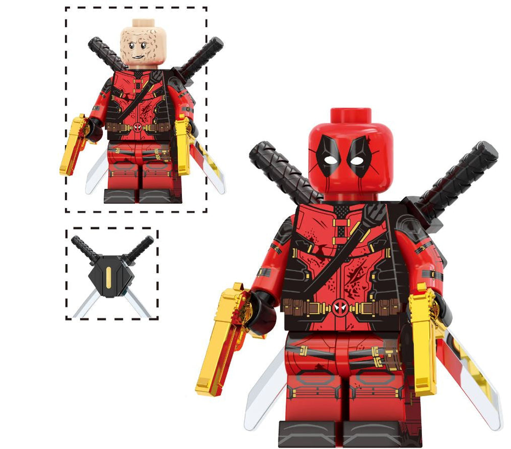 Red Mercenary Custom Minifig (Online Only)