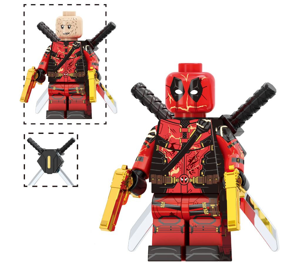 Red Mercenary Custom Minifig (Online Only)