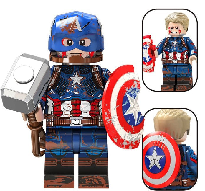 Battle Damaged Patriot Hero Custom Minifig (ONLINE ORDER ONLY)