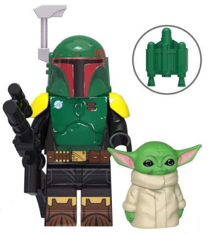 Boba Fett with Grogu Custom Minifigure Set (Online Only)