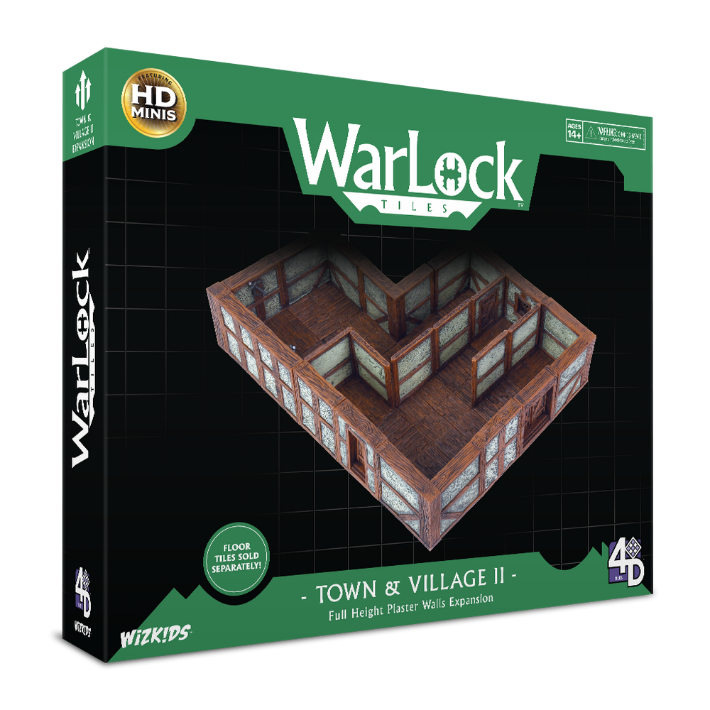 WarLock Tiles: Town & Village II - Full Height Plaster Walls Expansion (ONLINE ORDER ONLY)