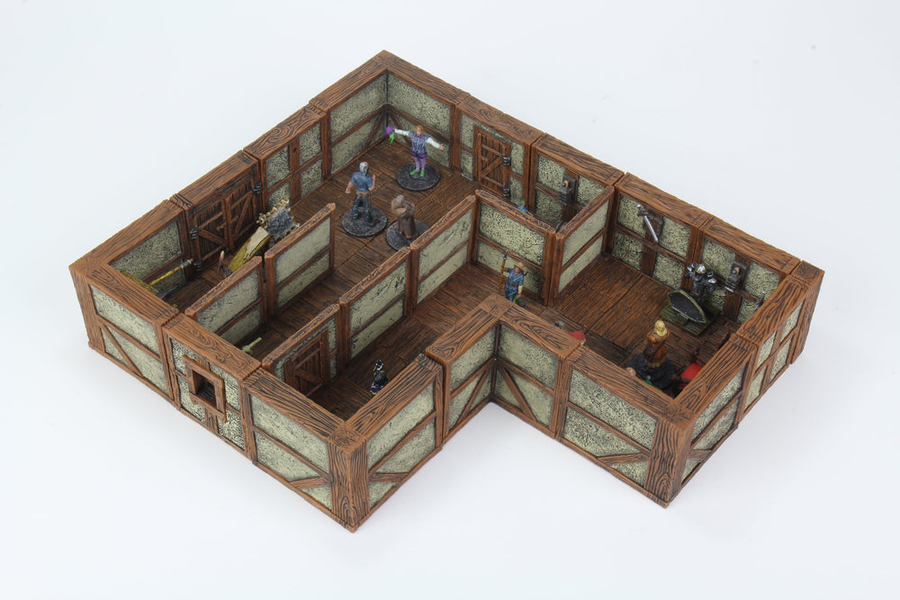 WarLock Tiles: Town & Village II - Full Height Plaster Walls Expansion (ONLINE ORDER ONLY)